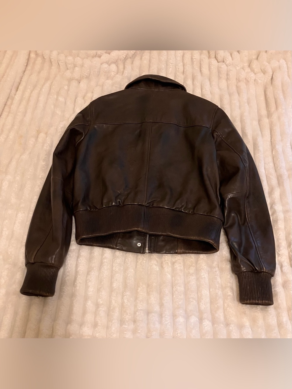 Mango Leather Bomber Jacket - Picture 9 of 15
